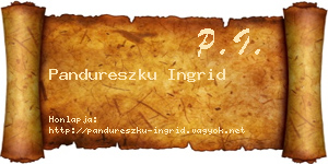Pandureszku Ingrid névjegykártya